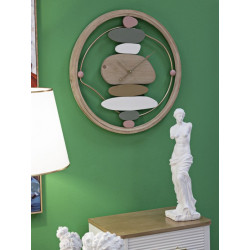 Arc-en-Ciel du Temps – Horloge Murale Moderne Colorée Ø57x3,8 cm