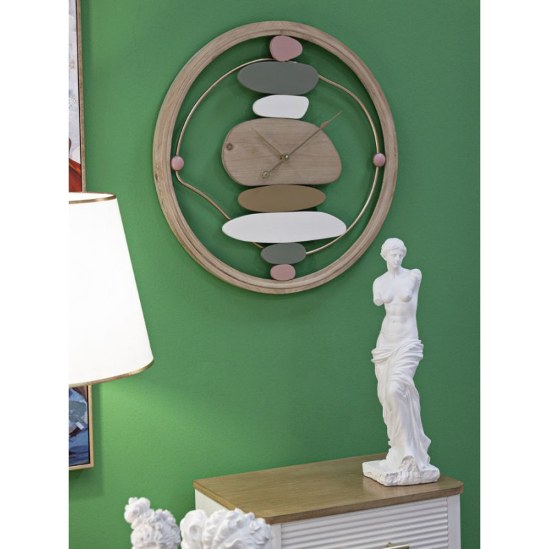 Arc-en-Ciel du Temps – Horloge Murale Moderne Colorée Ø57x3,8 cm