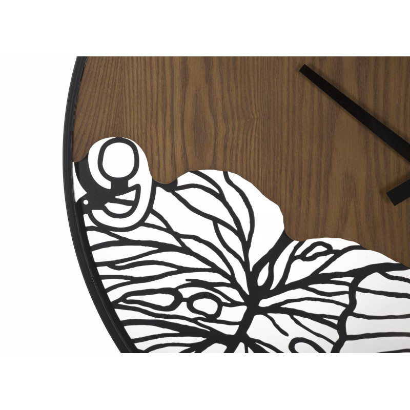 Nature & Bois – Horloge Murale Moderne Ø60x2 cm