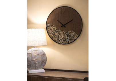 Nature & Bois – Reloj de Pared Moderno Ø60x2 cm