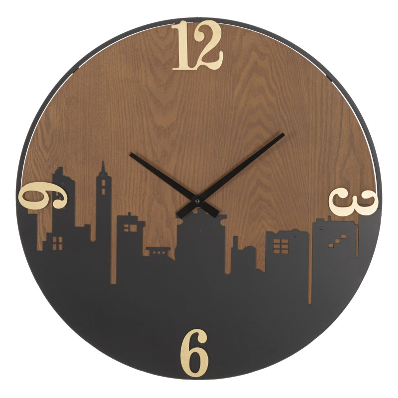 Luci della Città – Orologio da Parete Moderno Ø60x2 cm