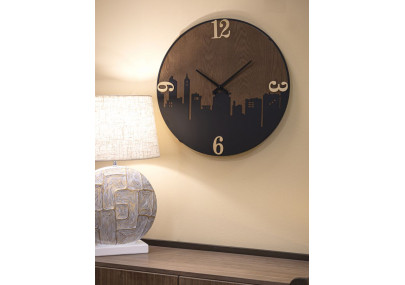 Luci della Città – Orologio da Parete Moderno Ø60x2 cm