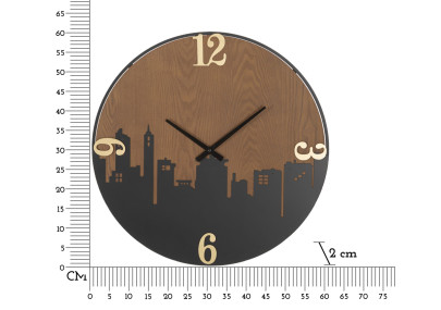 City Lights – Horloge Murale Moderne Ø60x2 cm