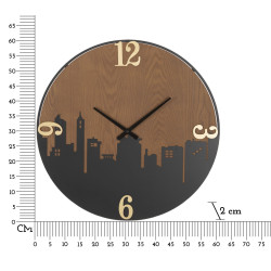 Luci della Città – Orologio da Parete Moderno Ø60x2 cm
