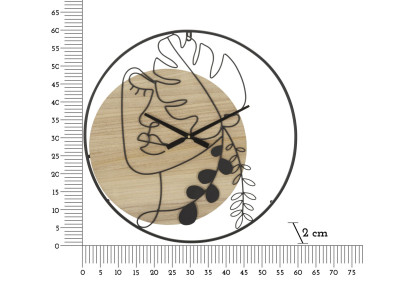 Élégance A – Horloge Murale Moderne Ø60x2 cm
