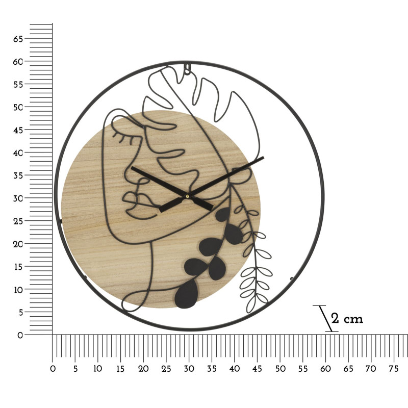 Élégance A – Horloge Murale Moderne Ø60x2 cm