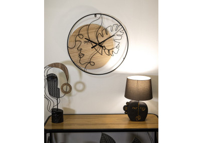 Élégance B – Horloge Murale Moderne Ø60x2 cm