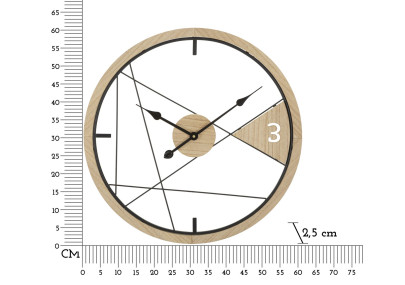 Design Geometrico – Orologio da Parete Moderno Ø60x2,5 cm
