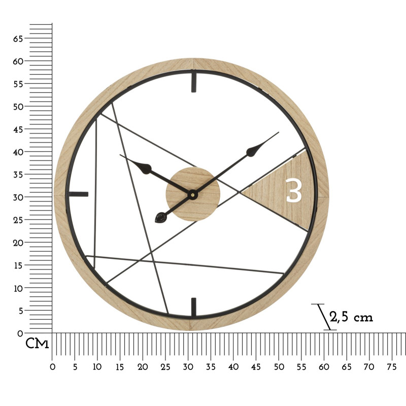 Design Geometrico – Orologio da Parete Moderno Ø60x2,5 cm