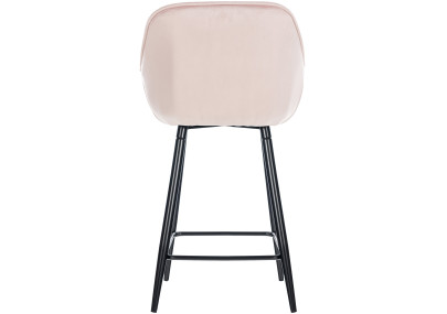 Tabouret de bar Gibson en velours rose