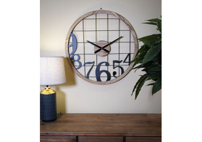 Chiffres Magiques – Horloge Murale Moderne Ø60x2,5 cm