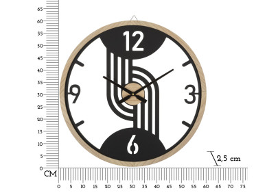 Pinces du Temps – Acessório Moderno para Relógio de Parede Ø60x2,5 cm