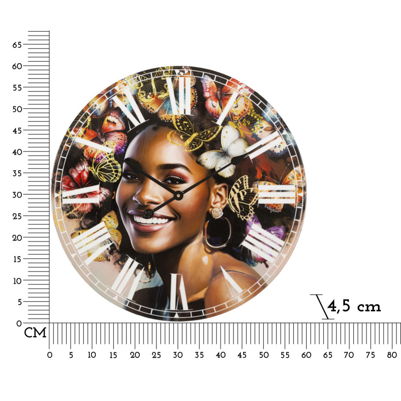 Kourt l’Élégante – Horloge Murale Moderne Ø60x4,5 cm