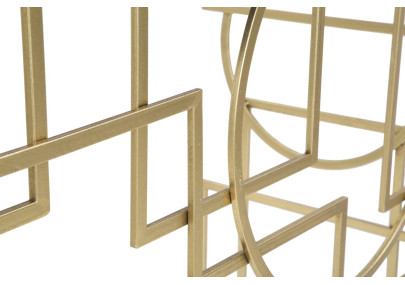 Console Marie – Métal doré et plateau miroir 120x41x81 cm