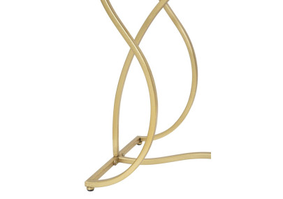 Console Sunshine – Métal doré et plateau verre noir 130x40x75 cm