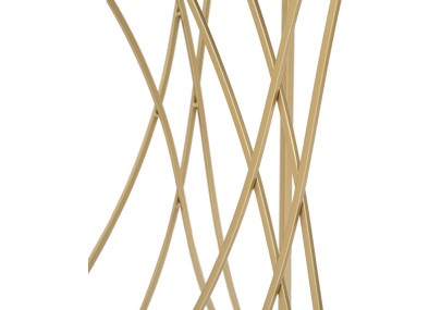 Console Exy – Métal doré et plateau miroir 120x40x80 cm