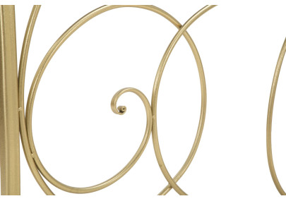 Console Art – Métal doré et plateau miroir 140x40x80 cm