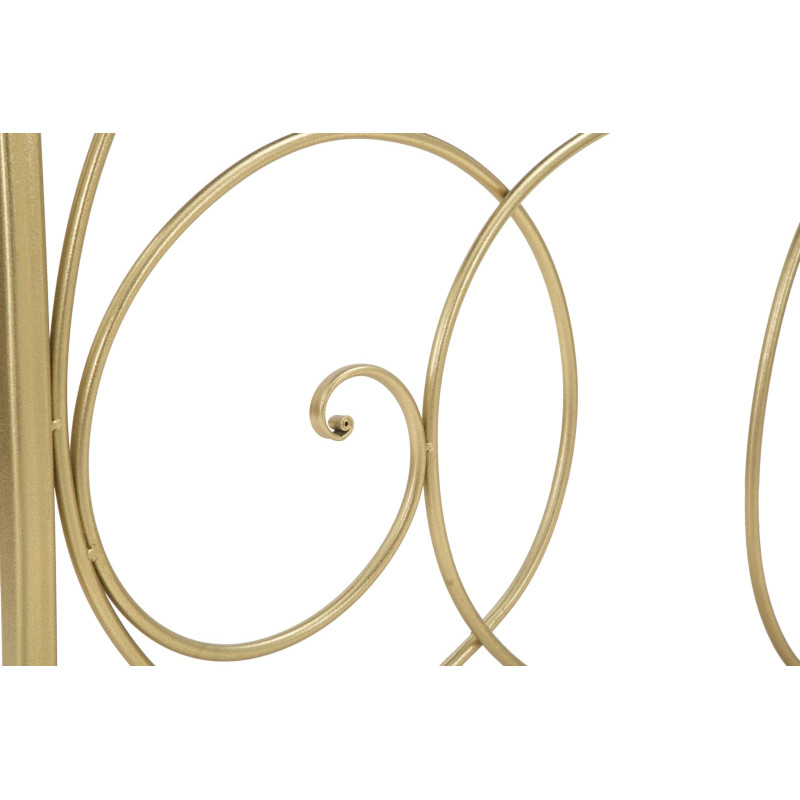 Console Art – Métal doré et plateau miroir 140x40x80 cm