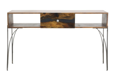 Console Mustang – Bois d’acacia massif et métal 130x40x80 cm
