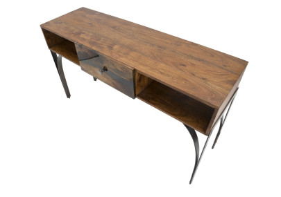 Console Mustang – Bois d’acacia massif et métal 130x40x80 cm