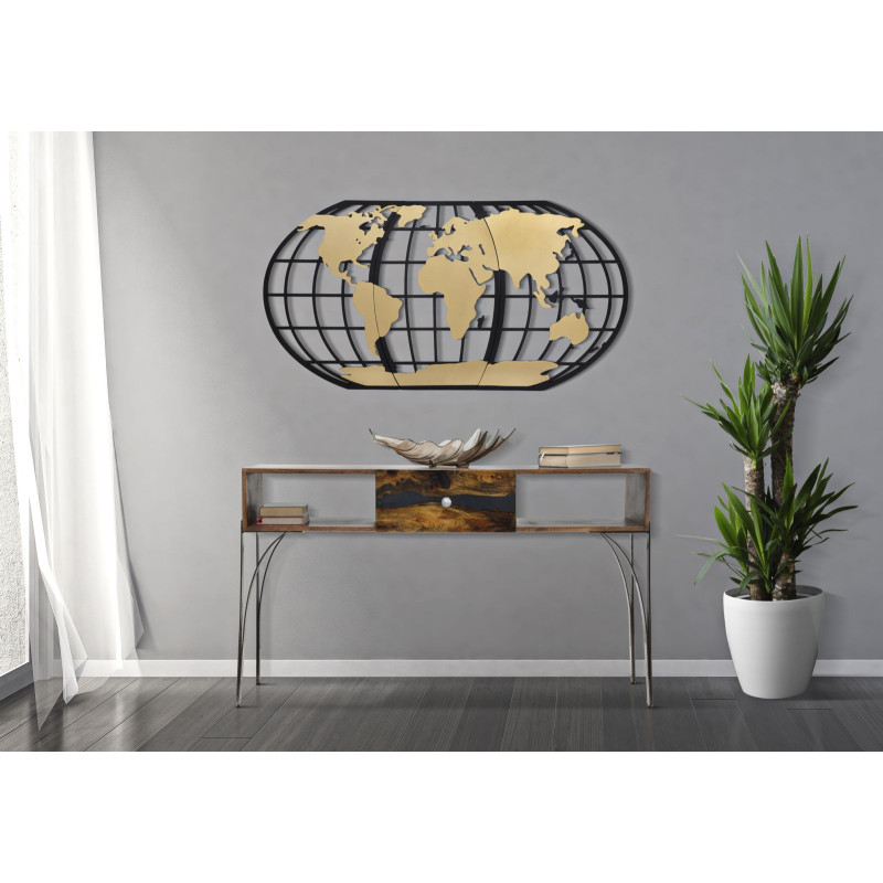 Console Mustang – Bois d’acacia massif et métal 130x40x80 cm