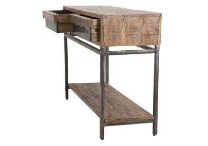Console Yellowstone – Bois d’acacia et métal 118x40x80 cm