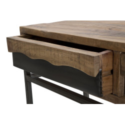 Console Yellowstone – Bois d’acacia et métal 118x40x80 cm