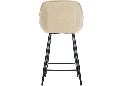 Tabouret de bar Gibson, tissu crème