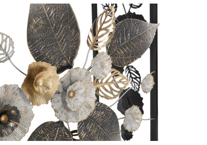 Console Glam Dark – Metal preto e tampo espelhado multicolorido 111,8x41,9x80 cm