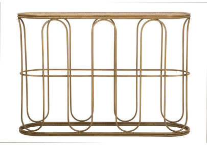 Console Samui – Métal et rotin naturel 110x32x77 cm