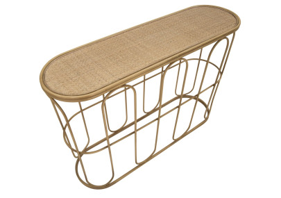 Console Samui – Metal e Rattan Natural 110x32x77 cm