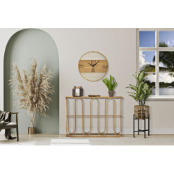 Console Samui – Métal et rotin naturel 110x32x77 cm