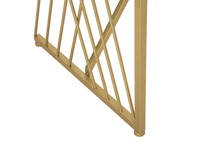 Console Easy – Métal doré et plateau miroir 120x40x80 cm