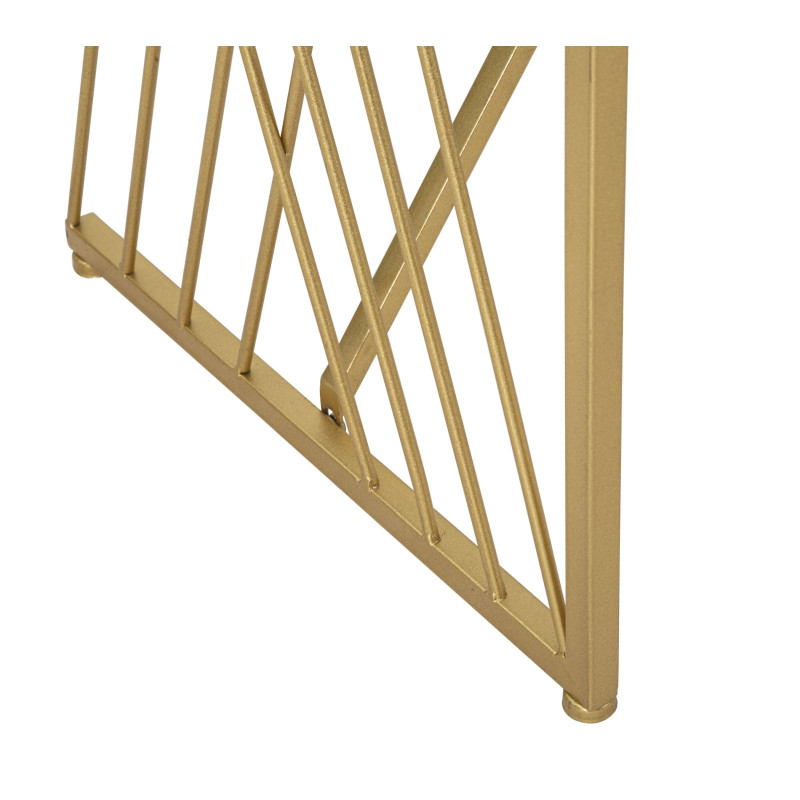 Console Easy – Metallo dorato e piano a specchio 120x40x80 cm