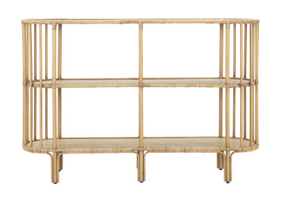 Console Panama 3 prateleiras – Metal, rattan e plástico 120x37,5x80 cm