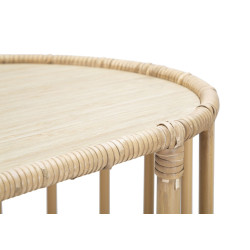 Console Panama 3 étagères – Métal, rotin et plastique 120x37,5x80 cm