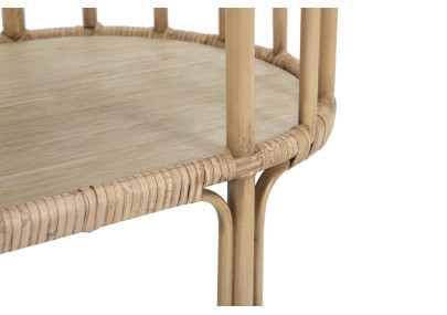 Console Panama 3 prateleiras – Metal, rattan e plástico 120x37,5x80 cm