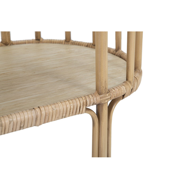 Consola Panamá 3 estantes – Metal, ratán y plástico 120x37,5x80 cm