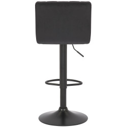 Tabouret de bar en velours Jamie noir