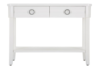 Console Shine – Abete, MDF e metallo bianco 110x40x82 cm