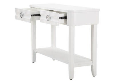 Console Shine – Abete, MDF e metallo bianco 110x40x82 cm