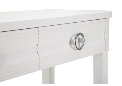 Console Shine – Abete, MDF e metallo bianco 110x40x82 cm