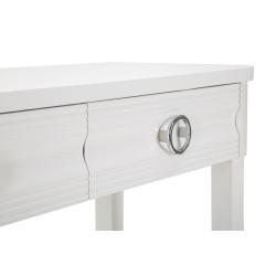 Console Shine – Abeto, MDF e metal branco 110x40x82 cm