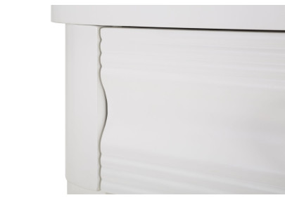 Console Shine – Bois de sapin, MDF et métal blanc 110x40x82 cm