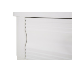 Console Shine – Bois de sapin, MDF et métal blanc 110x40x82 cm