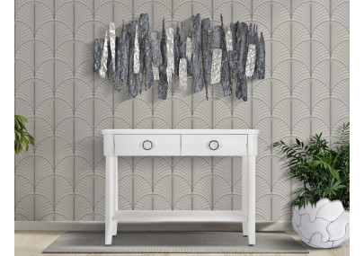 Console Shine – Abete, MDF e metallo bianco 110x40x82 cm