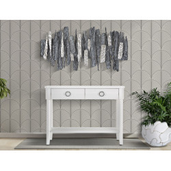 Console Shine – Abeto, MDF e metal branco 110x40x82 cm
