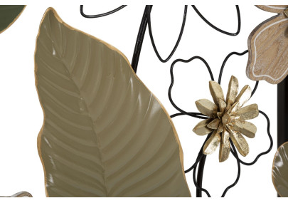 Console Ressort – Métal noir, MDF et verre multicolore 108x36,8x80 cm