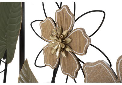 Console Ressort – Métal noir, MDF et verre multicolore 108x36,8x80 cm