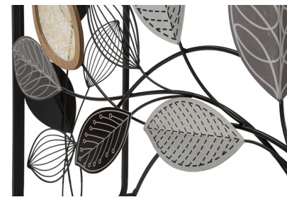 Console Automne – Métal noir, MDF et verre multicolore 108x36,8x80 cm